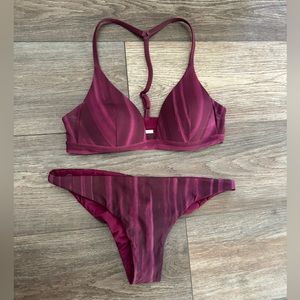 Lululemon Bikini Top and Bottom Size 6 Purple and Pink